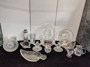 lot 155 image: Assortment of Beautiful Glass - Cut Glass, Etched Glass, Blown Glass, Etc.