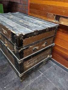 lot 50 image: Antique Trunk wTons of Personality