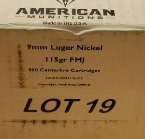 9 MM Nickel Ammo 500Ct