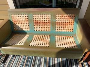 lot 1 image: Vintage Front Porch Glider Bench