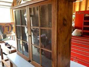 lot 29 image: Handcrafted Antique Storage Wall Cabinet