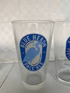 lot 109 image: 6 Glasses with Blue Logos