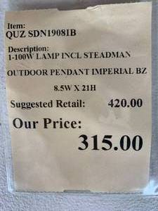 lot 154 image: Outdoor Pendant Light