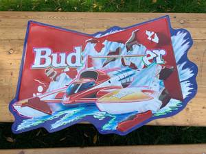 lot 182 image: Budweiser Beer Metal Signs