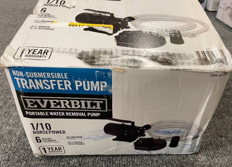 Everbilt 110 HP Non-Submersible Self-Priming Transfer Pump.