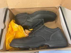 Caterpillar Mens Black Steel Toe Work Oxford Shoes 8.5