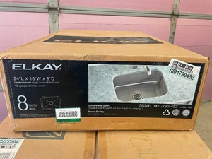 Elkay Avenue Undermount Stainless Steel 24 in. Single Bowl Kitchen Sink