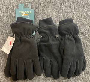 2 Pair Mens 3M Thinsolate Microfleece Gloves Size SM