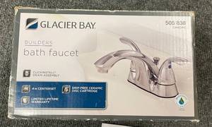 Glacier Bay Builders 4 Centerset Bathroom Faucet in Chrome