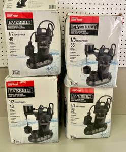 Lot of 4 Sump Pumps