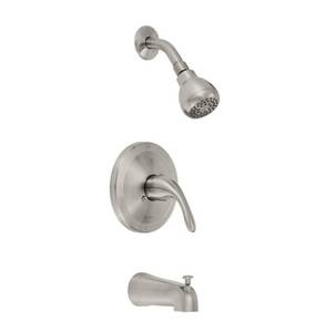 Glacier Bay Builders Single-Handle 1-Spray Tub and Shower Faucet in Brushed Nickel