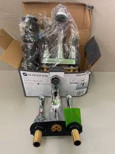 Lot of 2 Glacier Bay Chrome Bathroom Faucets