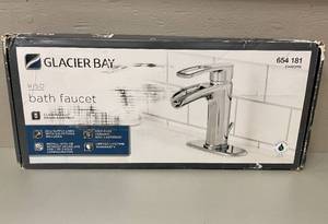 Glacier Bay Kiso Single Handle Low Arc Bathroom Faucet in Chrome