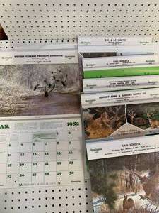 Lot of Seven Australian 1980s Remington Calendars