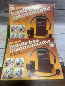 Lot of Two Maxon Model 49-S2 Way Hands Free Communicators