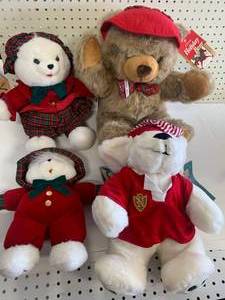 Vintage Lot of Holiday Bears