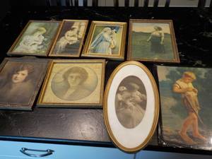 8 Vintage Framed Pictures...
