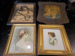 4 Vintage Framed Pictures...