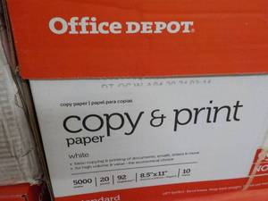 Office Depot box of 5000 8.5 x 11 ...