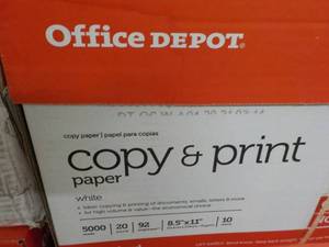 Office Depot box of 5000 8.5 x 11 ...