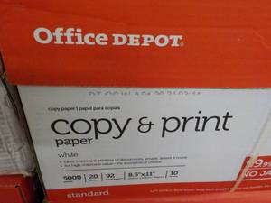 Office Depot box of 5000 8.5 x 11 ...