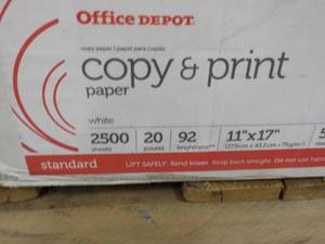 Office Depot Box of 2500 Sheets 11 ...