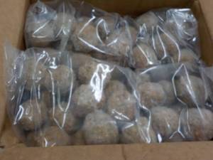 Box of Precooked Frozen Meatballs a...
