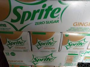 4 - 12 packs Sprite Ginger Zero Sug...