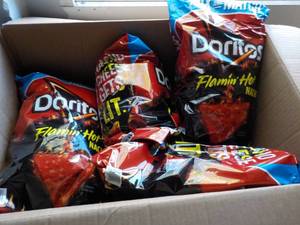 Case of 4 Large Bags Doritos Flamin...