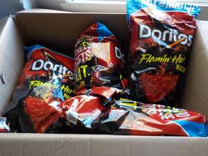 Case of 4 Large Bags Doritos Flamin...