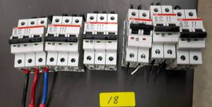 lot 18 image: Group of 6 Allen Bradley circuit breakers 240V