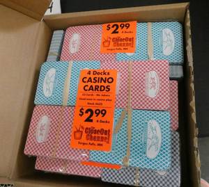 lot 76 image: box of playing cards, 20 decks