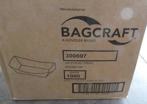 lot 84 image: Case of 1,000 #2 cardboard food trays - like for walking tacos or nachos etc