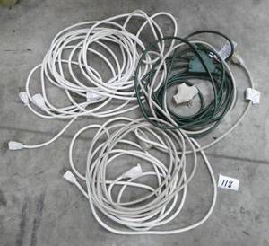 lot 118 image: 6 extension cords, all in good shape