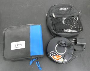 lot 137 image: Sony disc player and approx 20 music cds
