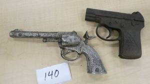 lot 140 image: 2 vintage toy cap guns