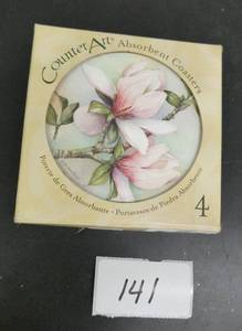 lot 141 image: New set of 4 Stone absorbent coasters