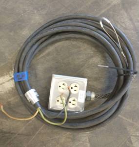 lot 148 image: Warehouse electrical drop cord 24 ft long