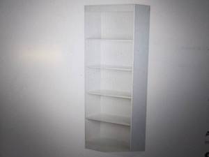 lot 2 image: 5-tier essential book shelf brown n...