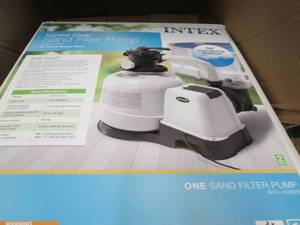 lot 25 image: intex krystal clear sand filter pum...