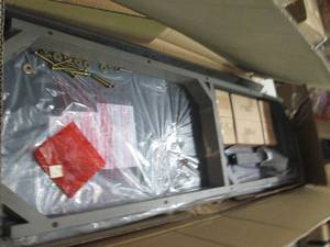 lot 31 image: Easton dining table bench, open box...