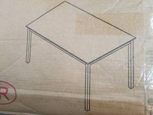lot 37 image: Black finish dining table with faux...