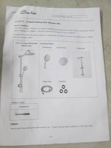 lot 126 image: sarlai 2 head sliding rail shower s...