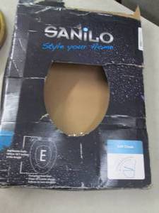 lot 130 image: sanilo soft close gold toilet seat...