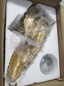 lot 177 image: Decorative gold angel and sconce, o...