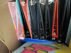 lot 207 image: Box of 3 ring binders...