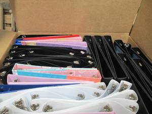 lot 208 image: Box of 3 ring binders...