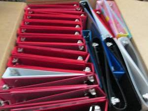lot 213 image: Box of 3 ring binders...
