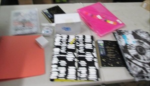 lot 244 image: Office variety box misc, 3 ring bin...