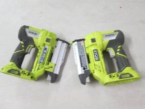 lot 104 image: 2 ryobi 23 gauge pin nailers untest...
